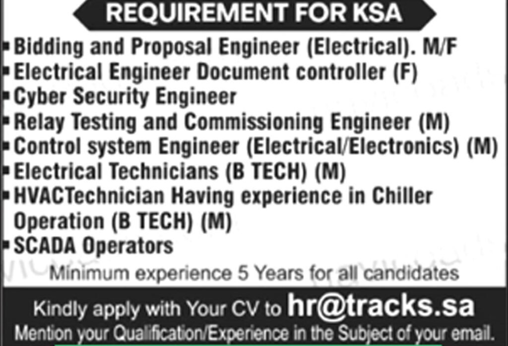 New Smart Tracks Saudi Arabia Jobs October 2024